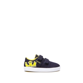 Kids Supra Low Top Shoes TODDLER STACKS II V Navy/Yellow/white | AU-69280